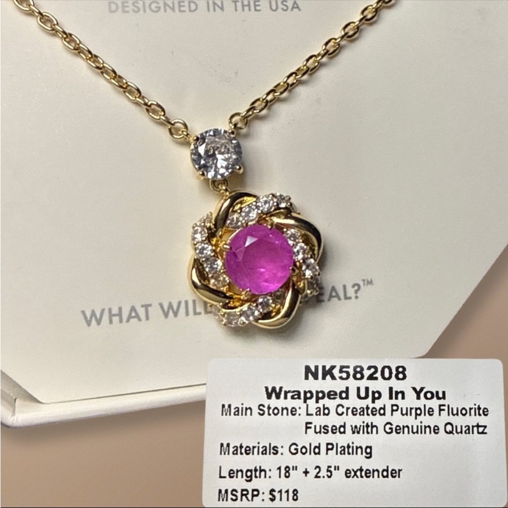 Bomb Party Wrapped Up In You Purple Fluorite on Gold